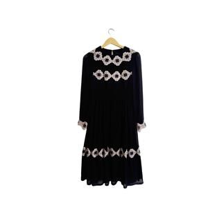 Ted Baker Avianah Lace Trim Fit and Flare Dress Size 1 USA 4